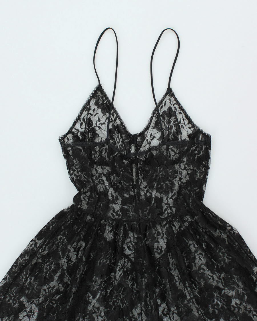 Y2k 00s Lace Maxi Dress - S