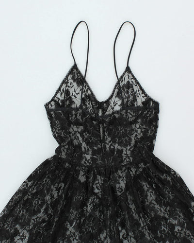 Y2k 00s Lace Maxi Dress - S