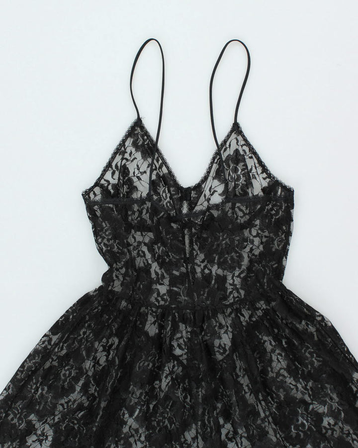 Y2k 00s Lace Maxi Dress - S