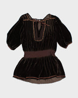 Blumarine Velour Mini Dress - M