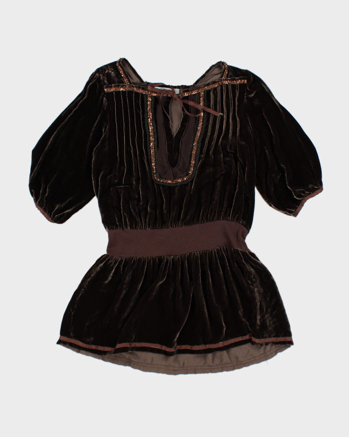 Blumarine Velour Mini Dress - M