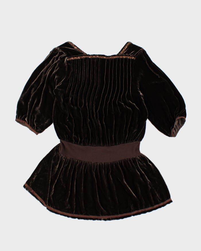 Blumarine Velour Mini Dress - M