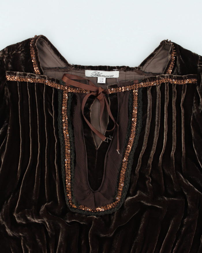 Blumarine Velour Mini Dress - M