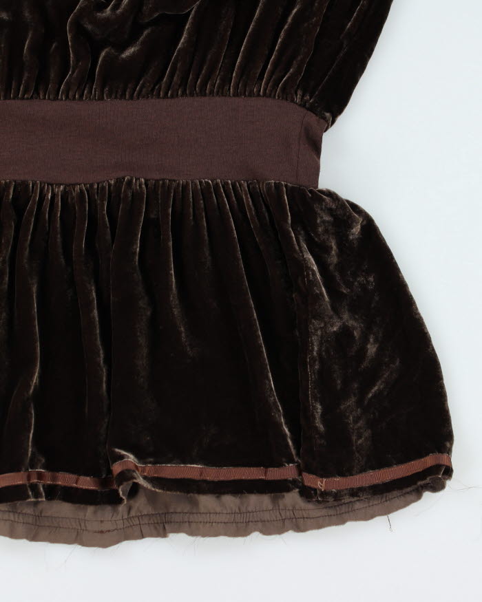 Blumarine Velour Mini Dress - M
