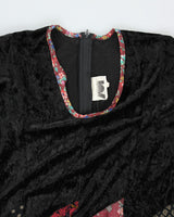 Vintage 90s Velvet Patchwork Dress - M