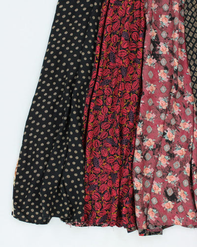 Vintage 90s Velvet Patchwork Dress - M