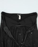 Y2k 00s Khaki Krew Sparkly Halter Neck Dress - S