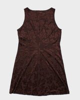 Vintage 90s Dawn Joy Brown Dress - M