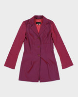 Y2k 00s Le Chateau Iridescent Blazer Dress - S