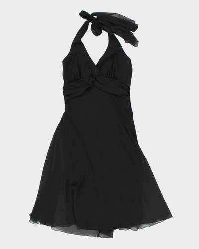 Vintage 90s B. Smart Black Halter Neck Dress - S