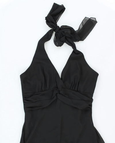 Vintage 90s B. Smart Black Halter Neck Dress - S