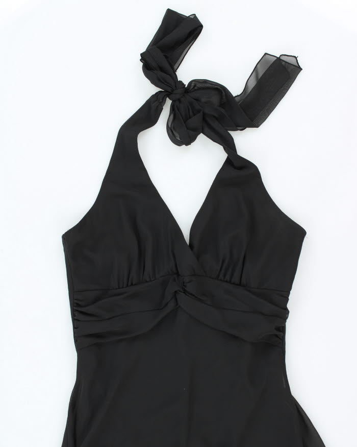 Vintage 90s B. Smart Black Halter Neck Dress - S Rokit Vintage 90s B. Smart Black Halter Neck Dress - S Rokit