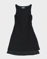 Vintage 90s Jessica Beaded Black Dress - S