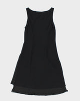 Vintage 90s Jessica Beaded Black Dress - S