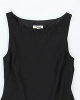 Vintage 90s Jessica Beaded Black Dress - S