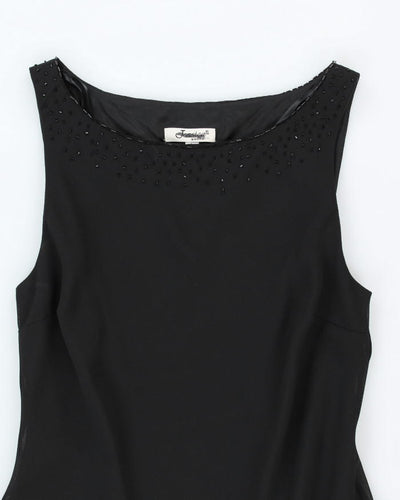 Vintage 90s Jessica Beaded Black Dress - S