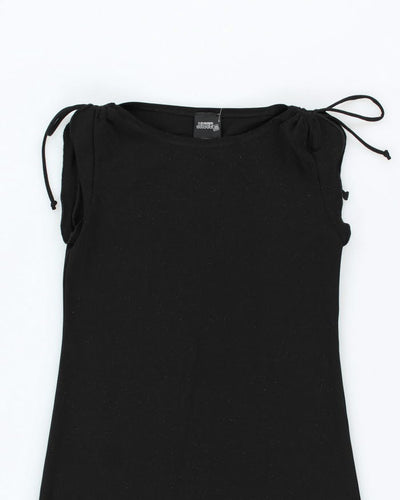 Vintage 90s Jacob Sparkly Black Dress - XS