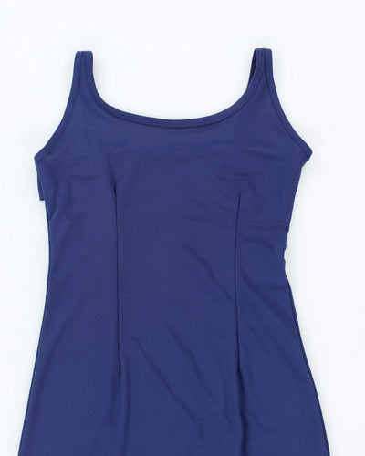 Vintage 90s Blue Beaded Dress - S