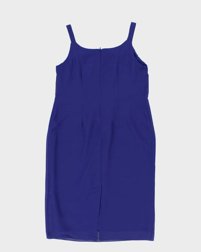 Vintage 90s Vanessa Stevens Embroidered Beaded Dress - M