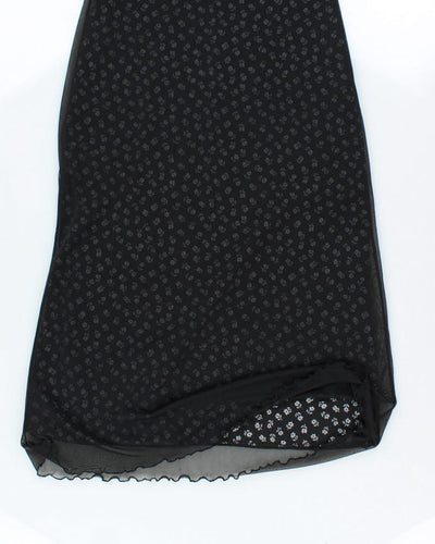 Vintage 90s Floral Mesh Layer Dress - S