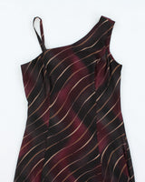 Vintage 90s Jai Hua One Shoulder Dress - S