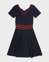 Sandro Pleated Knit Dress - S