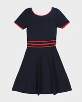 Sandro Pleated Knit Dress - S