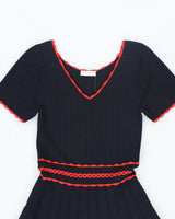 Sandro Pleated Knit Dress - S