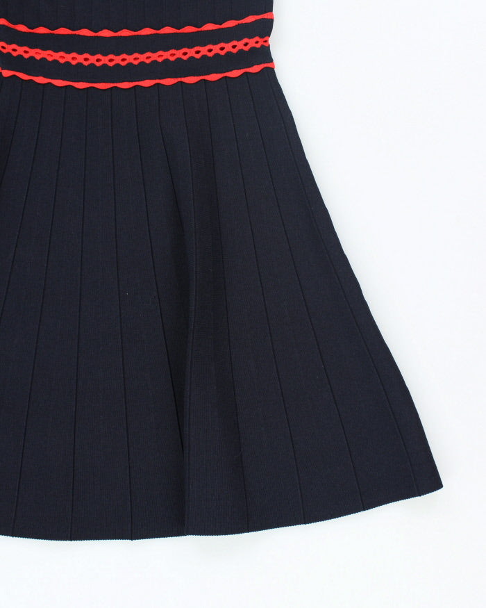 Sandro Pleated Knit Dress - S