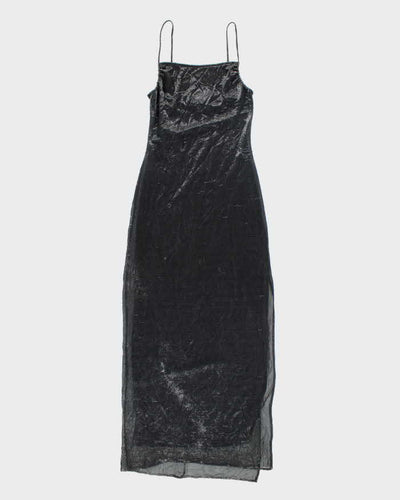Y2k 00s Le Chateau Cowl Neck Sparkly Dress - XS