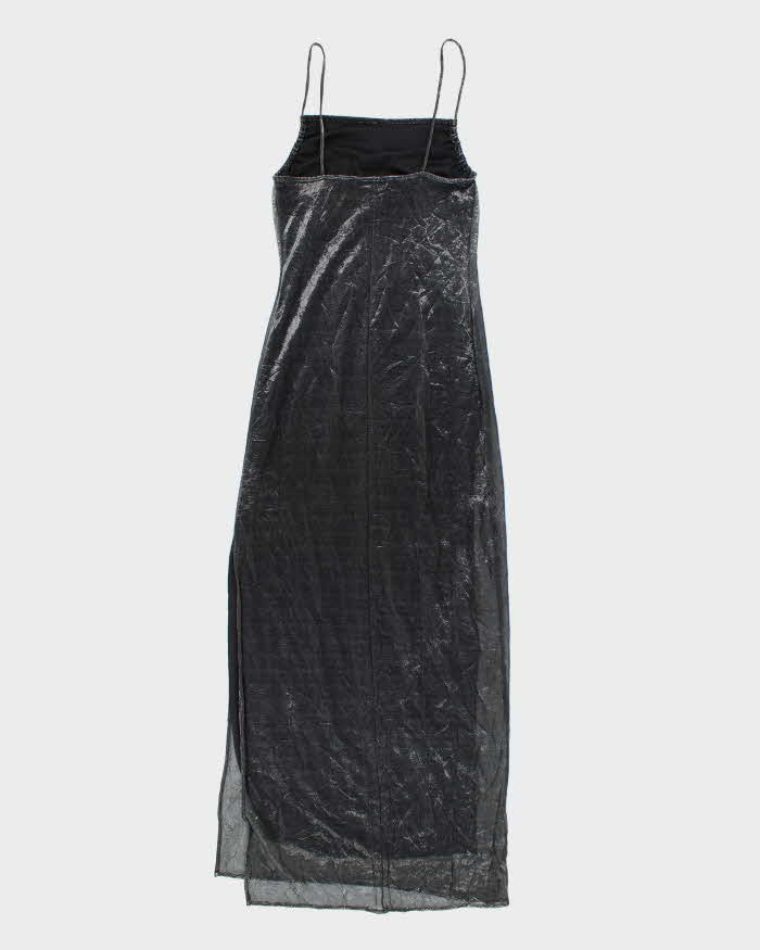 Y2k 00s Le Chateau Cowl Neck Sparkly Dress - XS