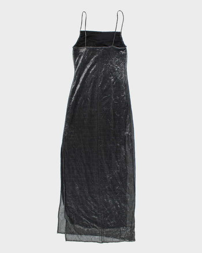 Y2k 00s Le Chateau Cowl Neck Sparkly Dress - XS