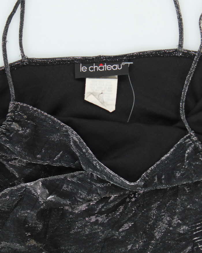 Y2k 00s Le Chateau Cowl Neck Sparkly Dress - XS