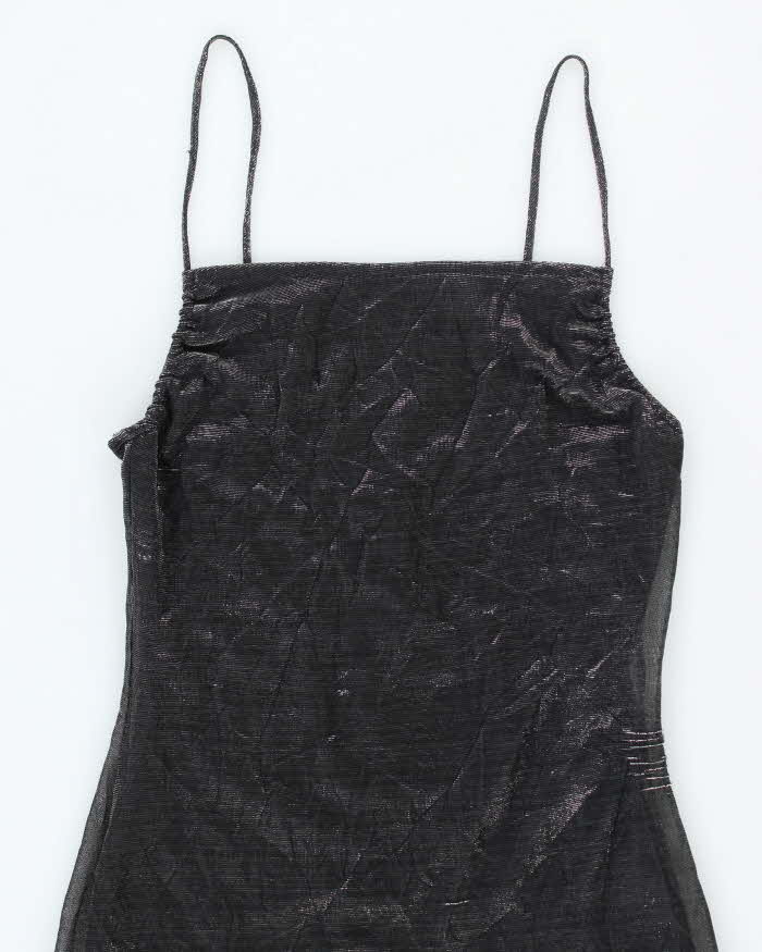 Y2k 00s Le Chateau Cowl Neck Sparkly Dress - XS