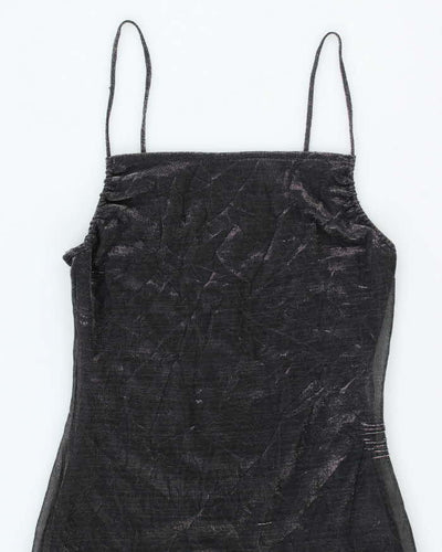 Y2k 00s Le Chateau Cowl Neck Sparkly Dress - XS