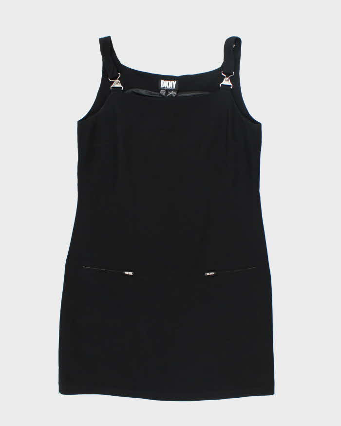 DKNY Black Pinafore Dress - M