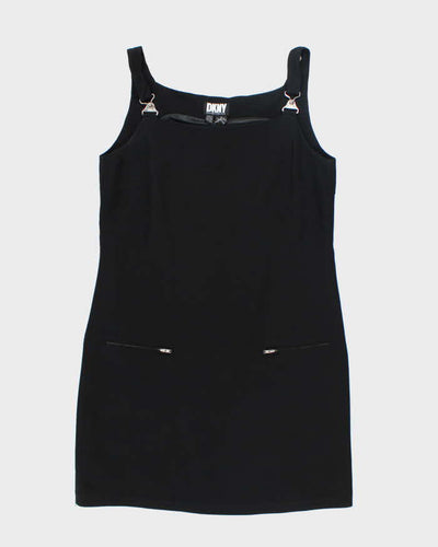 DKNY Black Pinafore Dress - M