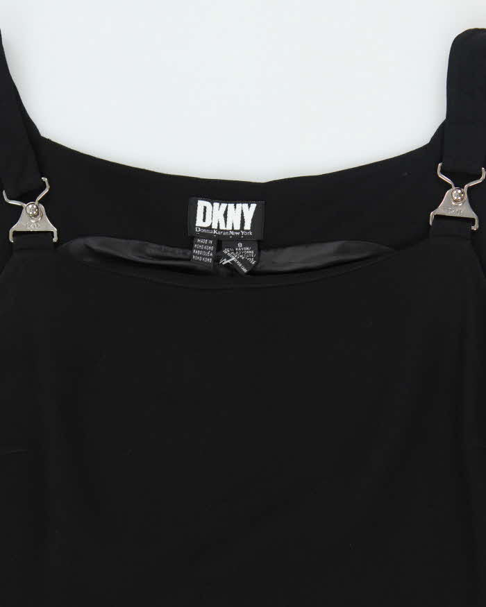 DKNY Black Pinafore Dress - M