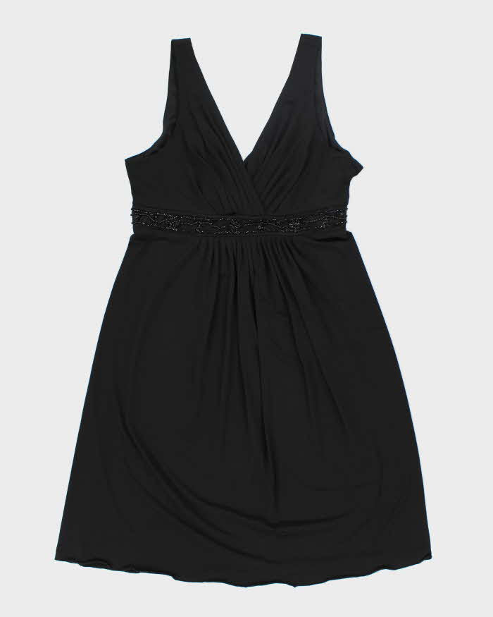 Y2k 00s Jessica Black Beaded Dress - L