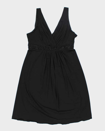 Y2k 00s Jessica Black Beaded Dress - L