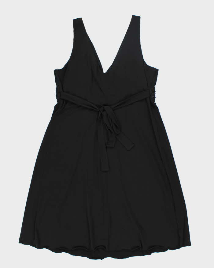 Y2k 00s Jessica Black Beaded Dress - L
