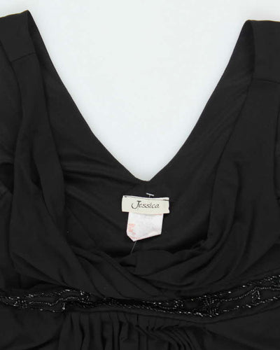 Y2k 00s Jessica Black Beaded Dress - L