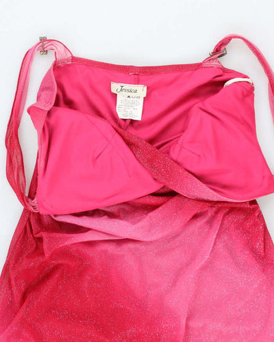 Y2k 00s Jessica Pink Sparkly Dress - S