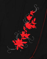 Y2k 00s Tabom Black Embroidered Dress - XL