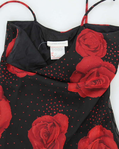 Y2k 00s  Fair Weather Floral Glittery Dress - S