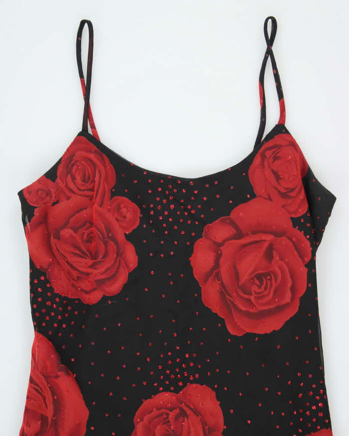 Y2k 00s  Fair Weather Floral Glittery Dress - S