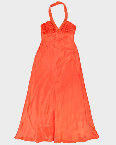 Y2k 00s Le Chateau Orange Maxi Dress - M