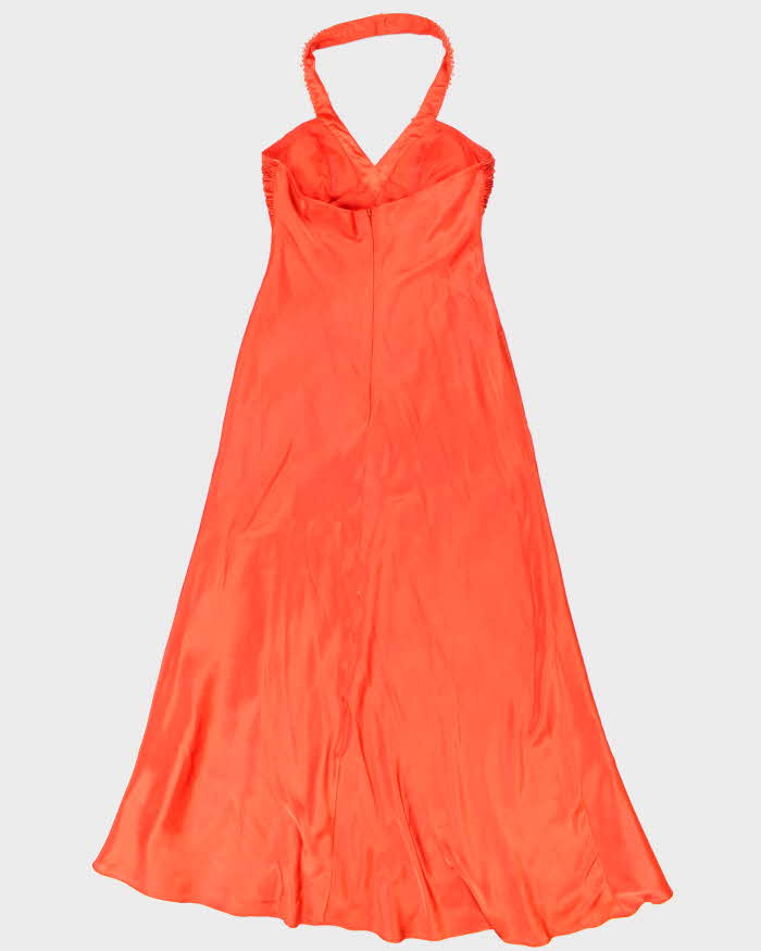 Y2k 00s Le Chateau Orange Maxi Dress - M