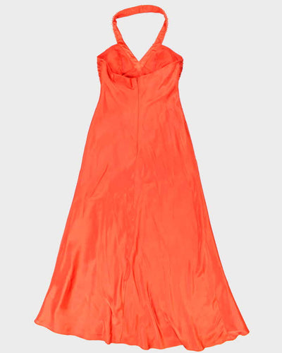Y2k 00s Le Chateau Orange Maxi Dress - M