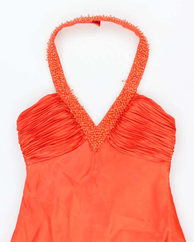 Y2k 00s Le Chateau Orange Maxi Dress - M